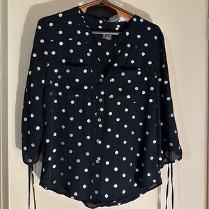 New Yorkk & Company SoHo Jeans Polka Dot Blouse - Size Small - NWT